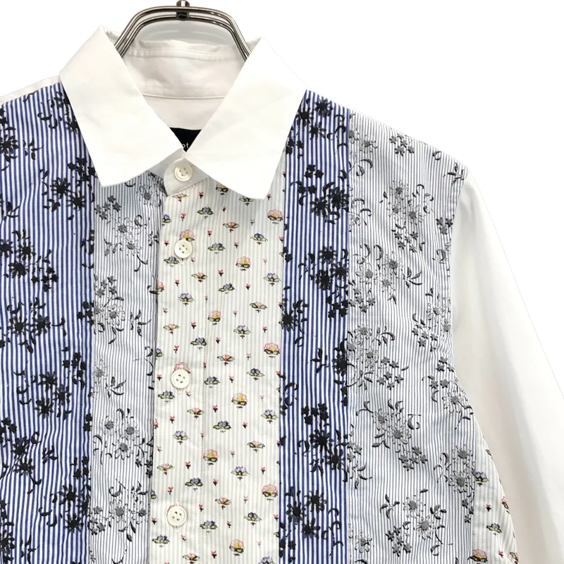 トリコ コムデギャルソン　ブラウス　チロリアン　総柄　チェック　ギャザー　M tricot COMME des GARCONS / トリココムデギャルソン – KLD
