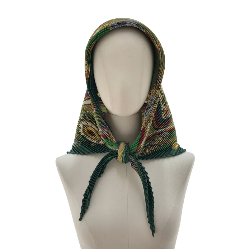 HERMES / エルメス | parmi les fleurs je compte les heures Pleated Carre カレ スカーフ |