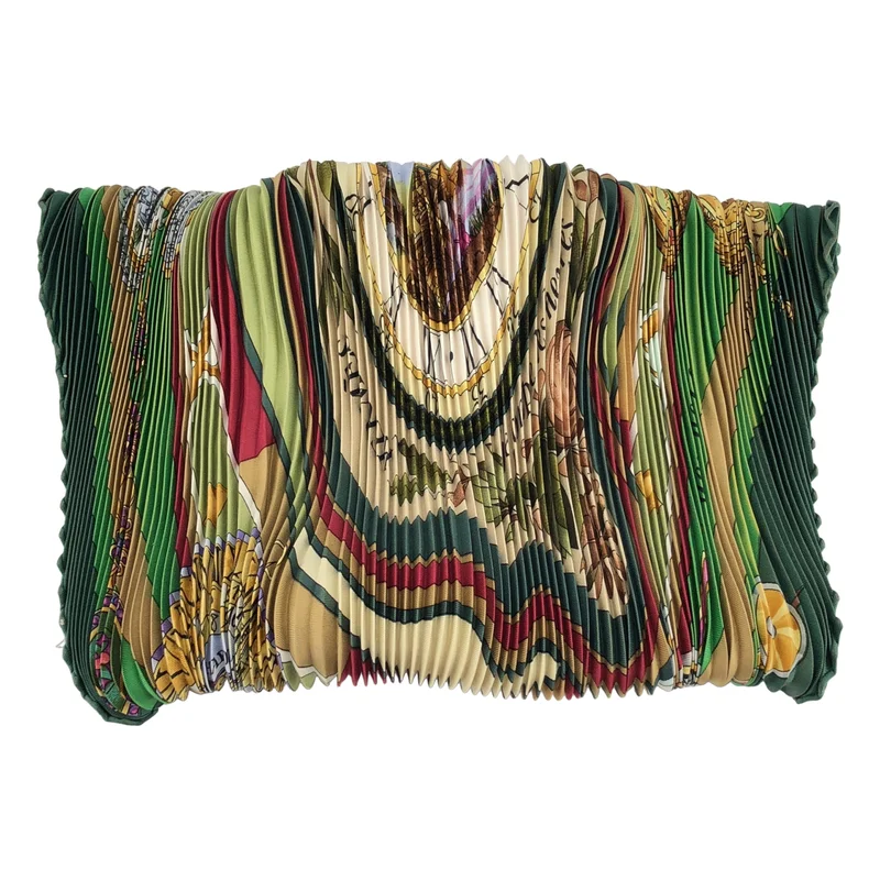 HERMES / エルメス | parmi les fleurs je compte les heures Pleated Carre カレ スカーフ |