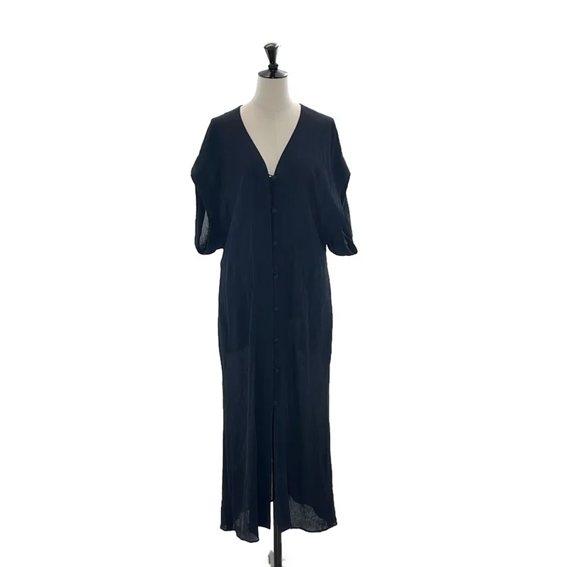 Mame Kurogouchi / マメクロゴウチ | Melange Stripe V-Neck Dress メランジストライプ Vネックワンピース | 3 | レディース