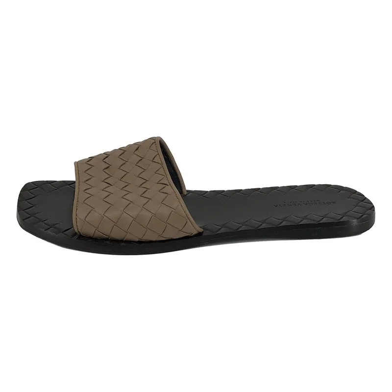 BOTTEGA VENETA / ボッテガヴェネタ | イントレチャート レザー フラットサンダル | 38 | レディース