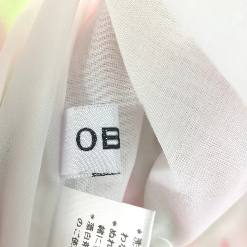 OBLI / オブリ | 2025SS | コットン ピンクグリーン ティアードワンピース | 0 | レディース