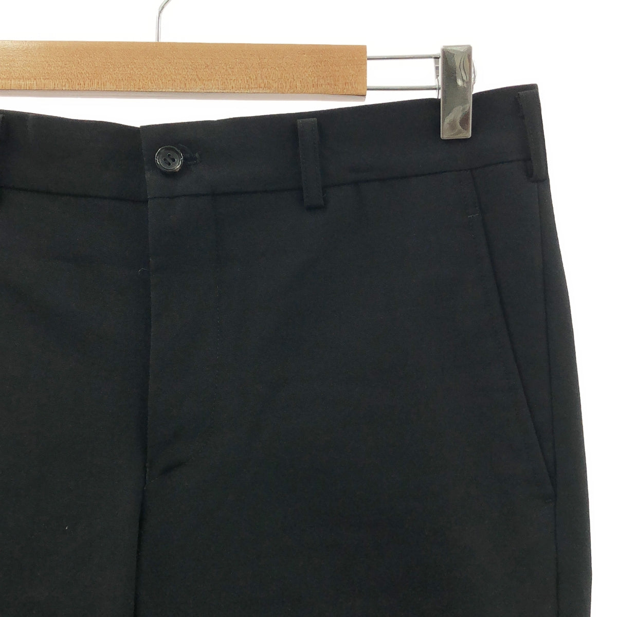 COMME des GARCONS HOMME PLUS / コムデギャルソンオムプリュス | 2022SS | 花の存在期 ウール ギャバジン ロールアップ スラックス | S | ブラック | メンズ COMME des GARCONS HOMME PLUS / コムデギャルソンオムプリュス
