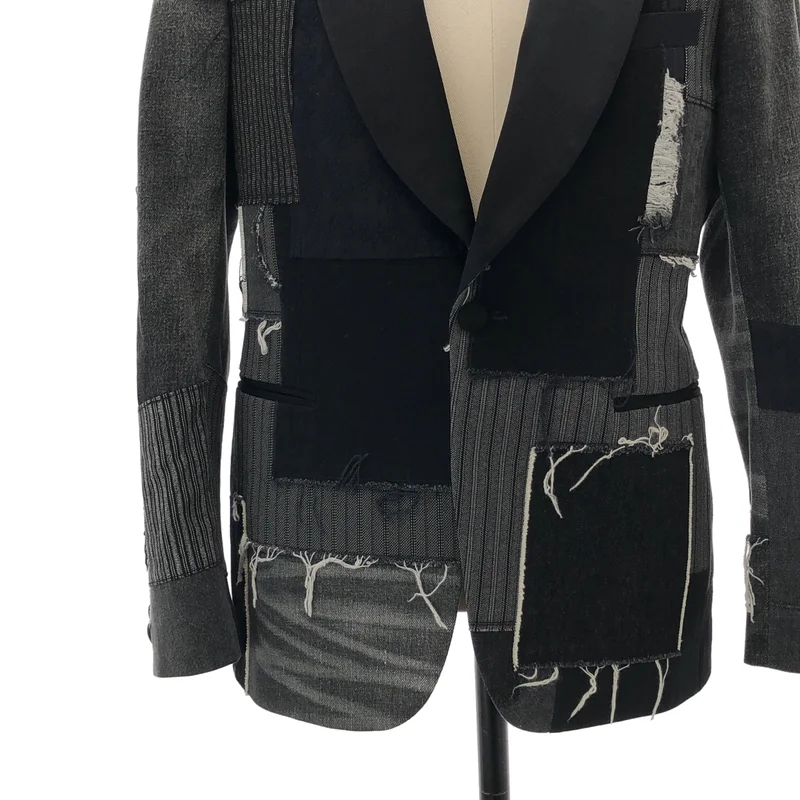 JUNYAWATANABE COMMEdesGARCONS MAN / ジュンヤワタナベマン | 2025SS | パッチワーク デニムテーラードジャケット | S | メンズ