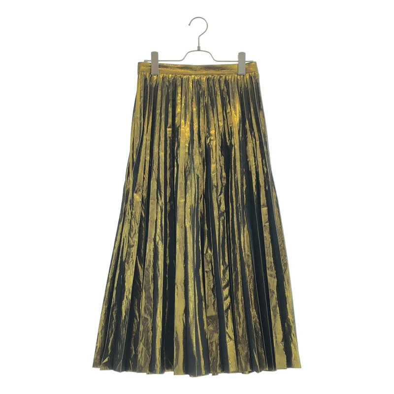 JUNYA WATANABE COMME des GARCONS / ジュンヤワタナベ | 2022SS | メタリック プリーツ ロングスカート | S | レディース