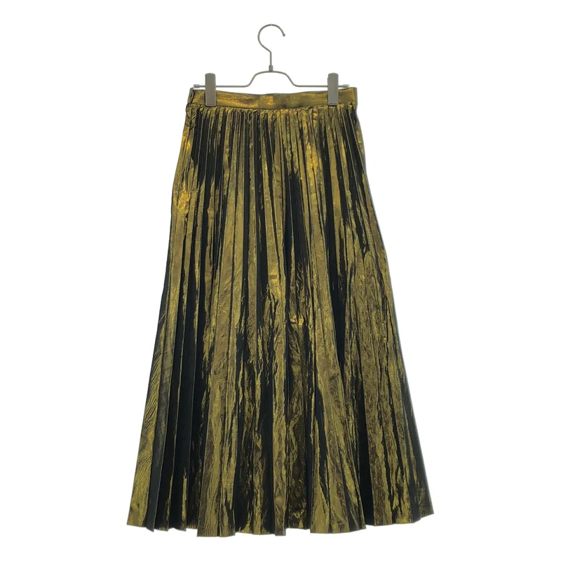 JUNYA WATANABE COMME des GARCONS / ジュンヤワタナベ | 2022SS | メタリック プリーツ ロングスカート | S | レディース