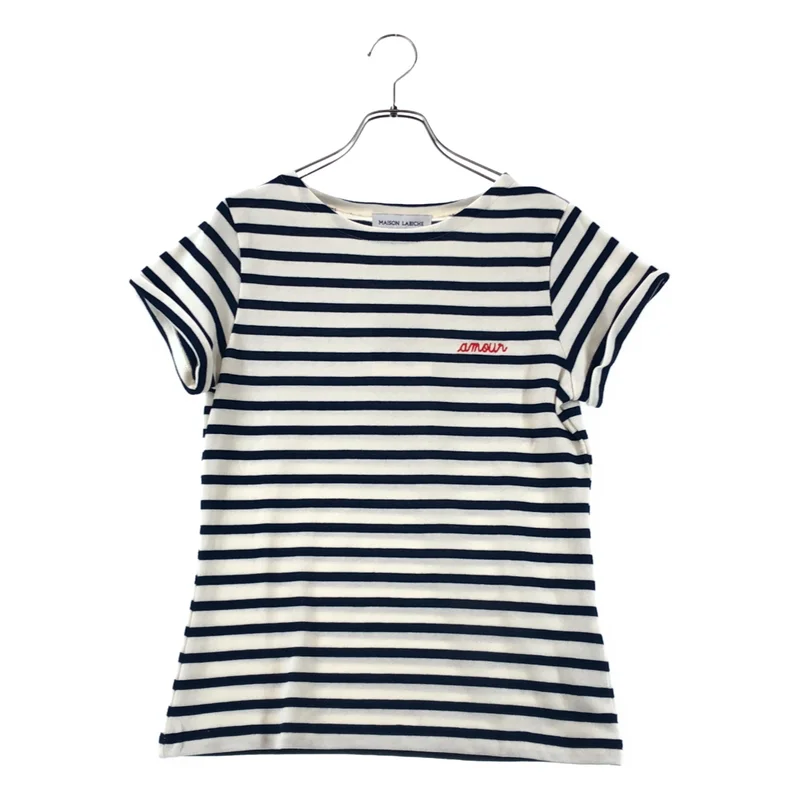 Maison Labiche / メゾン・ラビッシ | ボーダー ロゴ Tシャツ カットソー | S | レディース