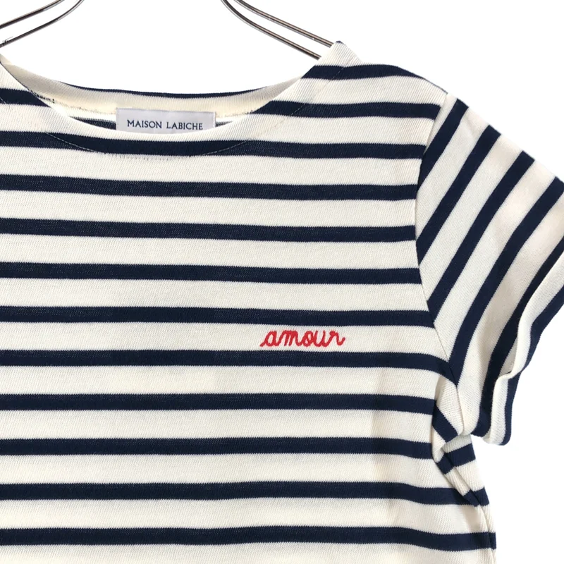 Maison Labiche / メゾン・ラビッシ | ボーダー ロゴ Tシャツ カットソー | S | レディース