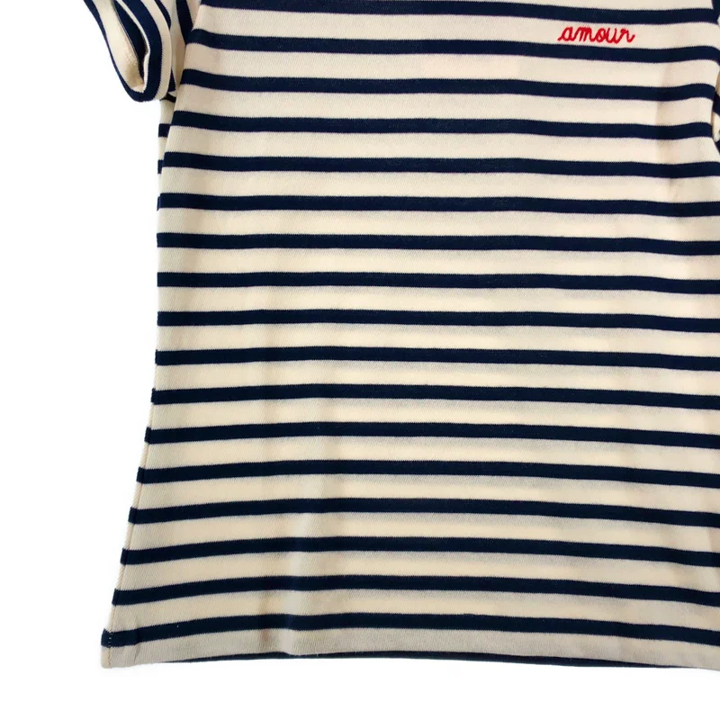 Maison Labiche / メゾン・ラビッシ | ボーダー ロゴ Tシャツ カットソー | S | レディース