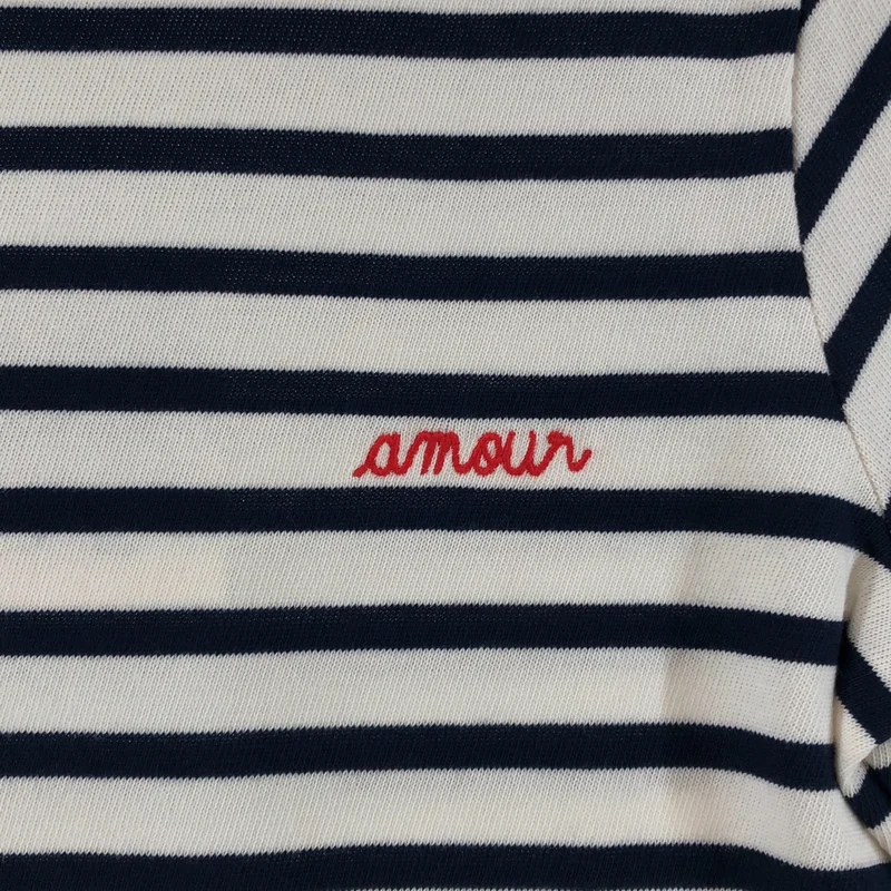 Maison Labiche / メゾン・ラビッシ | ボーダー ロゴ Tシャツ カットソー | S | レディース