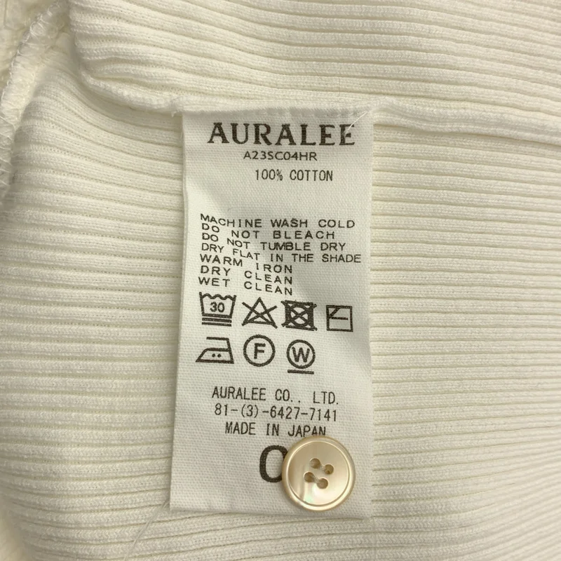 AURALEE / オーラリー | GIZA HIGH GAUGE RIB KNIT SHORT CARDIGAN クロップド カーディガン | 0 | レディース