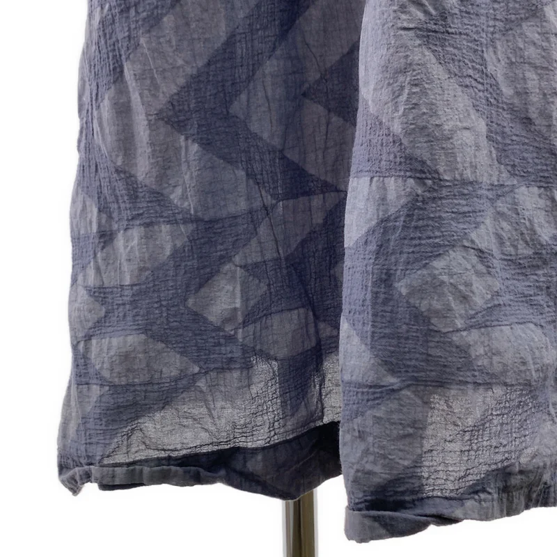me ISSEY MIYAKE / ミーイッセイミヤケ | シワ加工 Vネック フレンチスリーブワンピース |