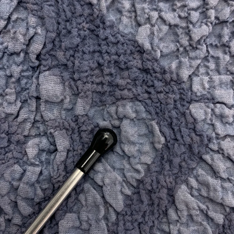 me ISSEY MIYAKE / ミーイッセイミヤケ | シワ加工 Vネック フレンチスリーブワンピース |