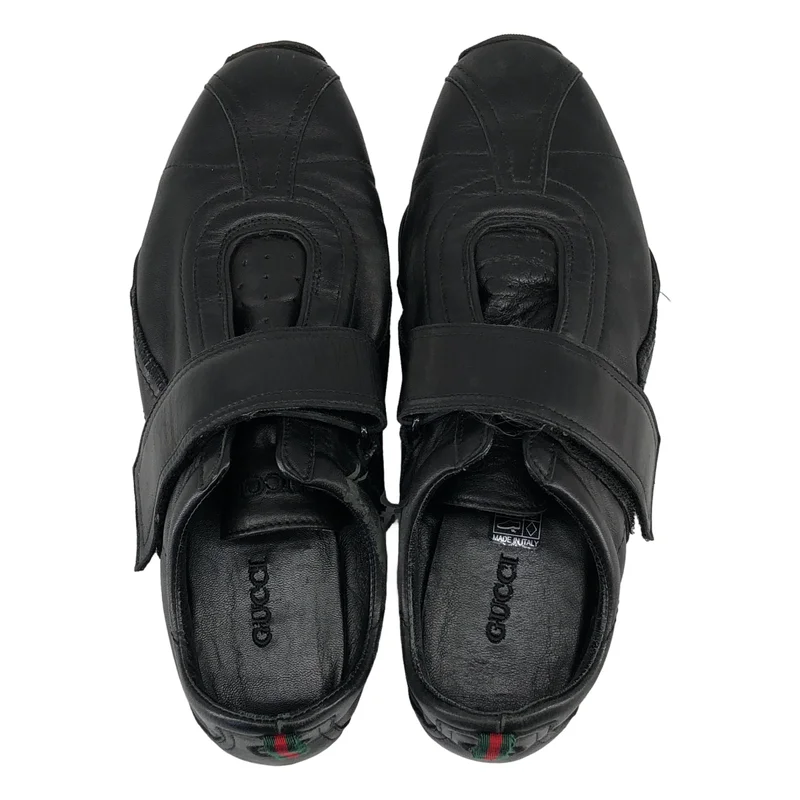 GUCCI / グッチ | レザー ベロクロ スニーカー | 38 | レディース