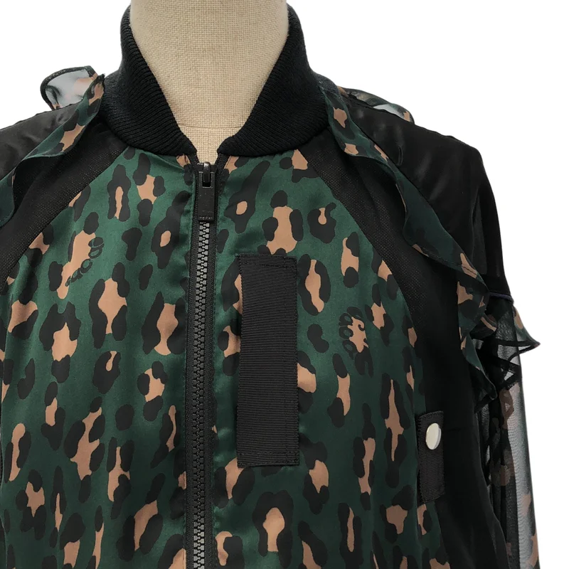 sacai / サカイ | レオパード 切替 ワンピース | 1 | レディース