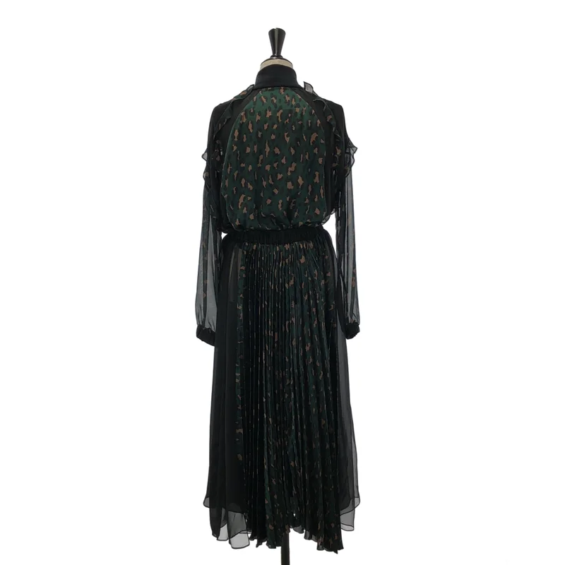 sacai / サカイ | レオパード 切替 ワンピース | 1 | レディース