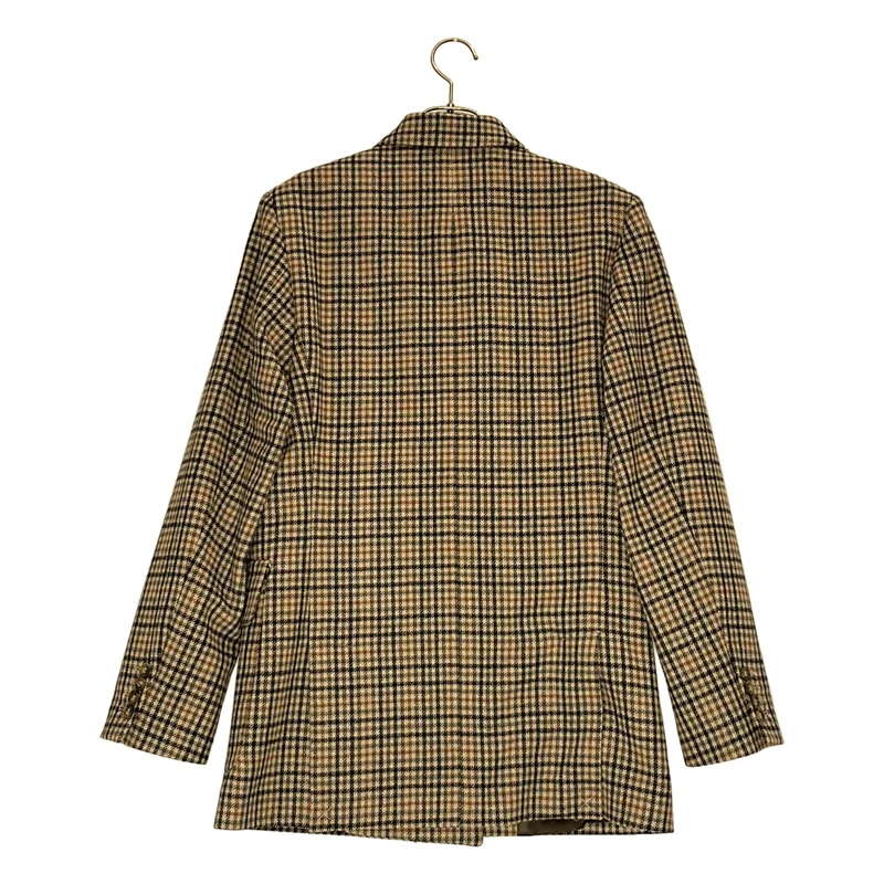 A.P.C. / アーペーセー | Anastasia Barbieri / ウール チェック ダブルブレスト テーラードジャケット | 34 | レディース