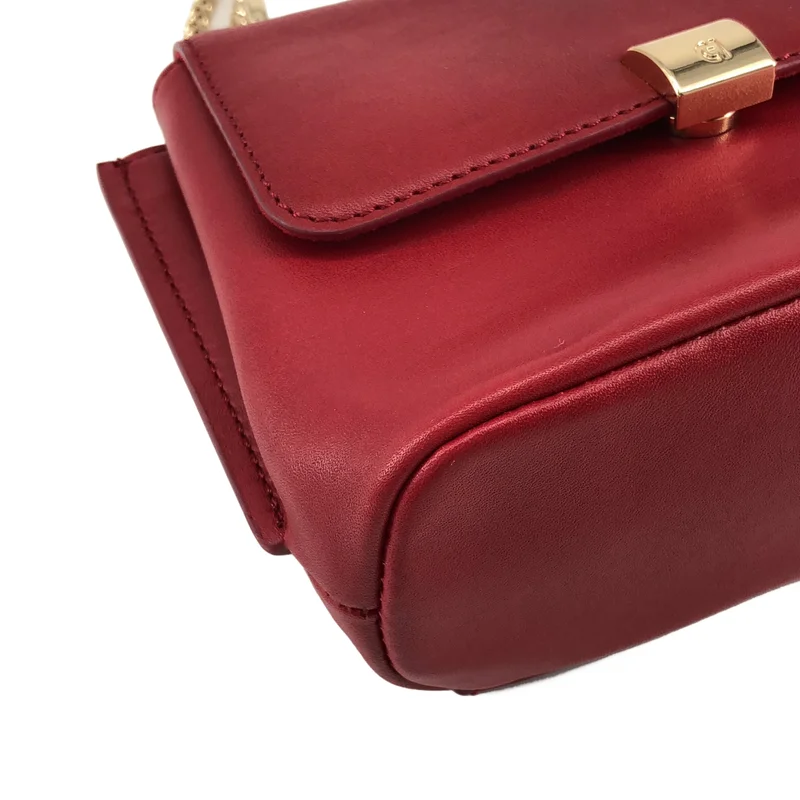 COLE HAAN / コールハーン | レザー チェーンストラップ ミニショルダーバッグ |