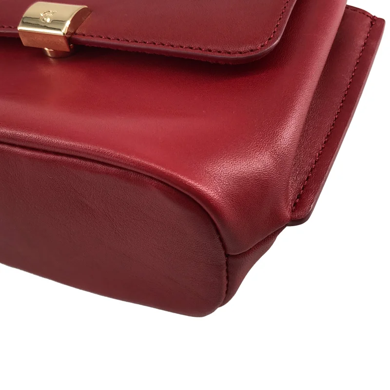 COLE HAAN / コールハーン | レザー チェーンストラップ ミニショルダーバッグ |