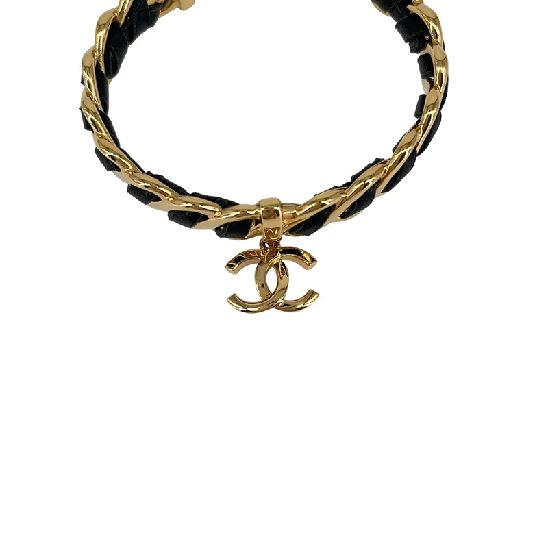 CHANEL / シャネル | レザー ココマーク バングル |