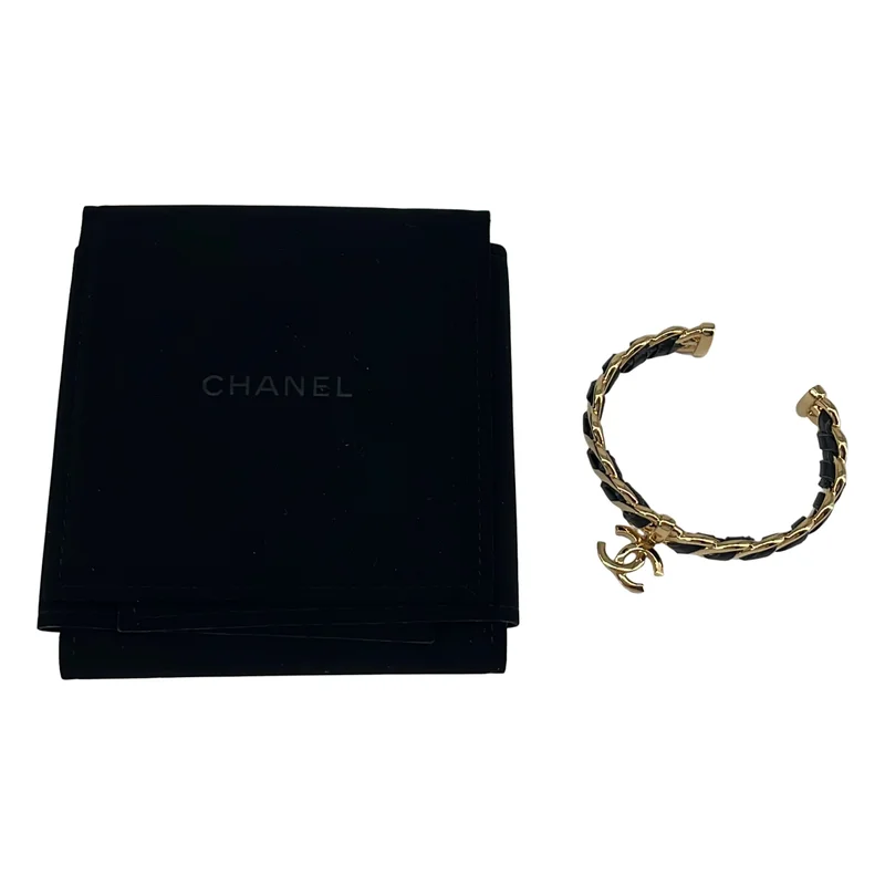 CHANEL / シャネル | レザー ココマーク バングル |
