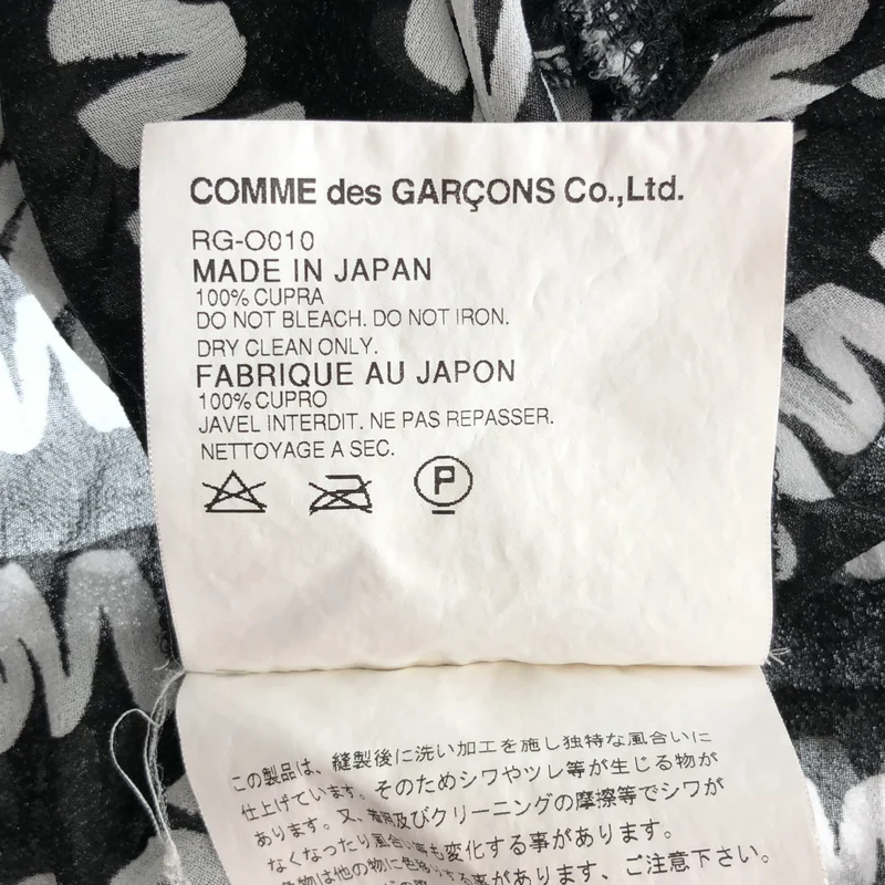 COMME des GARCONS COMME des GARCONS / コムコム | 2011SS | キュプラ 総柄 シアー シャツ ワンピース | S | レディース