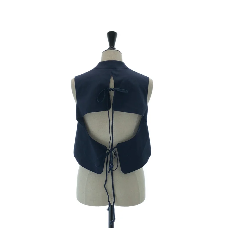 Mame Kurogouchi / マメクロゴウチ | 2024SS | Cording Emb Detail Cotton Vest / コットン レース刺しゅう ベスト | 1 | レディース