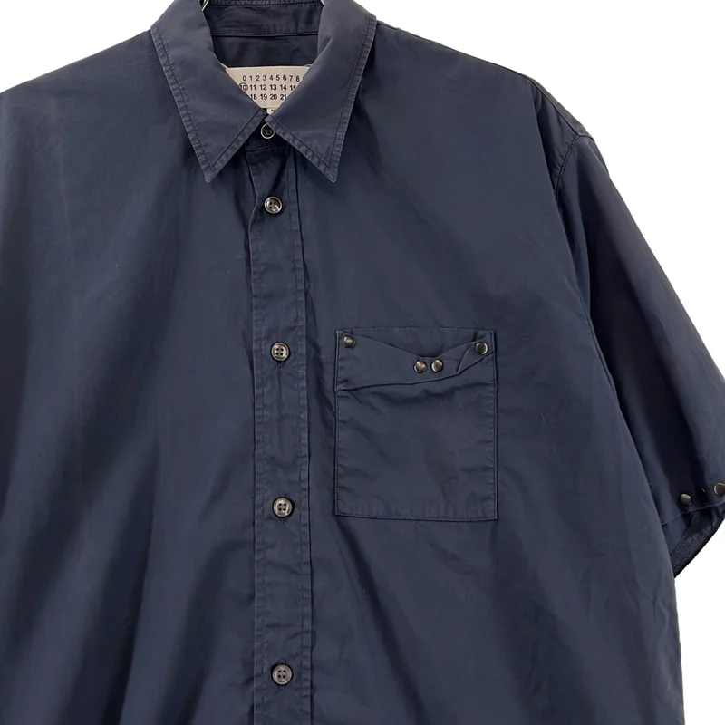 Maison Margiela / メゾンマルジェラ | 2016SS | short sleeve studs shirts コットン ショートスリーブ シャツ | 48 | メンズ