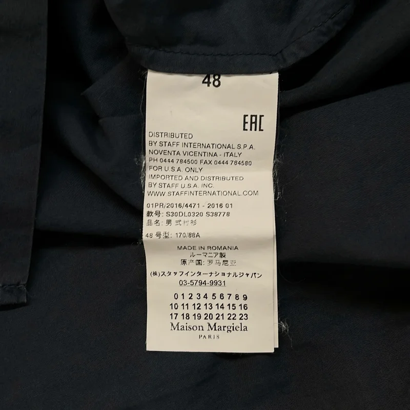 Maison Margiela / メゾンマルジェラ | 2016SS | short sleeve studs shirts コットン ショートスリーブ シャツ | 48 | メンズ