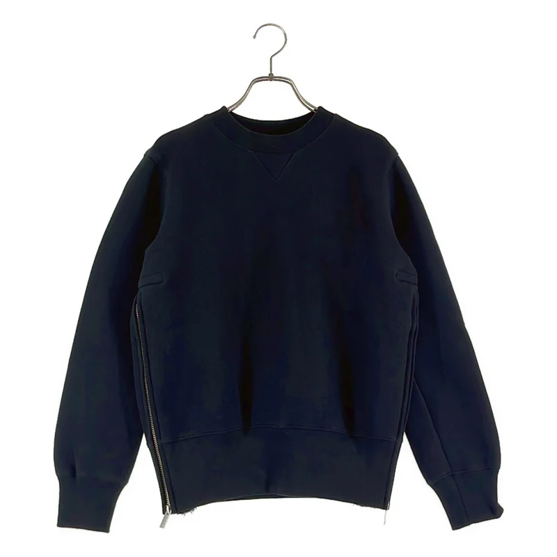 sacai / サカイ | プリーツ加工 サイドジップ スウェット トレーナー | 2 | レディース