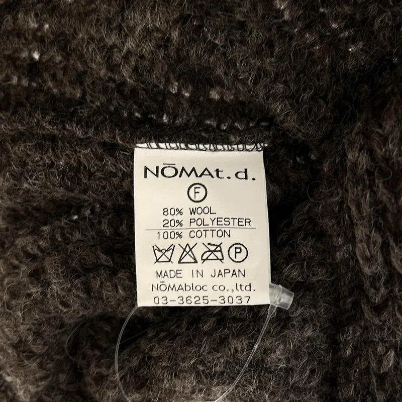 NOMA t.d. / ノーマティーディ | ウール デニム切り替え ニットノーカラージャケット | F | メンズ