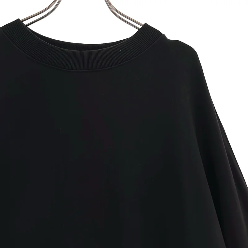 DRIES VAN NOTEN / ドリスヴァンノッテン | 2024AW | バイカラー 切り替え オーバーサイズスウェット | XS | ブラック/グリーン | メンズ DRIES VAN NOTEN / ドリスヴァンノッテン | 2024AW | バイカラー