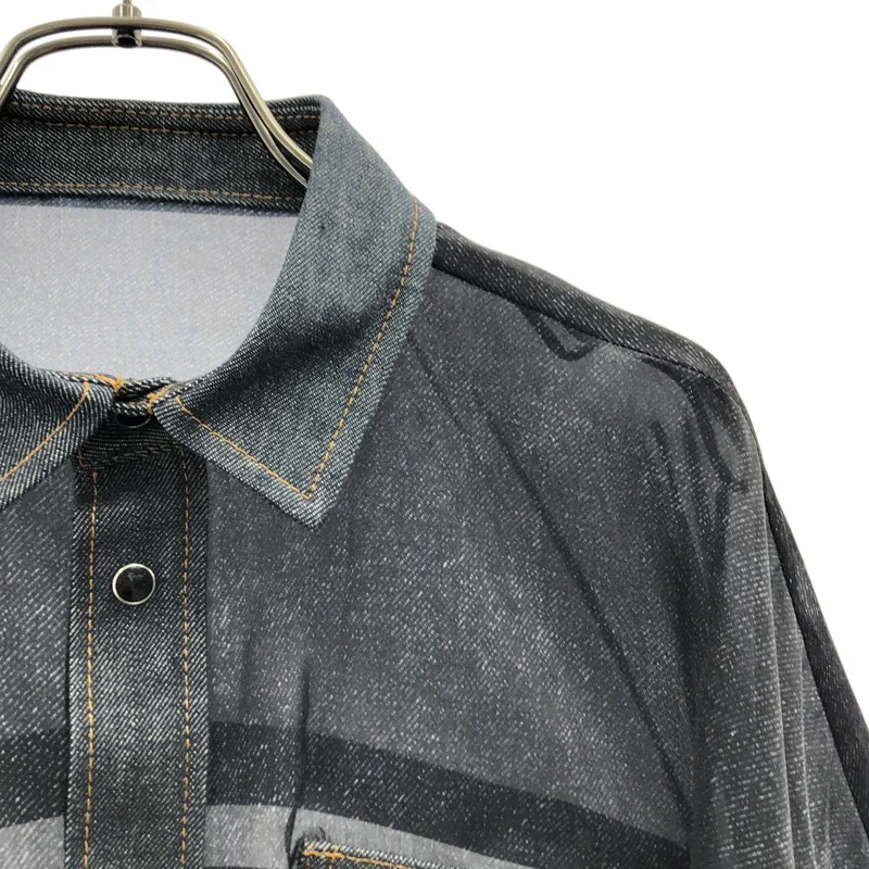 sacai / サカイ | 2025SS | Denim Print Shirt デニムプリントシャツ | 1 | レディース