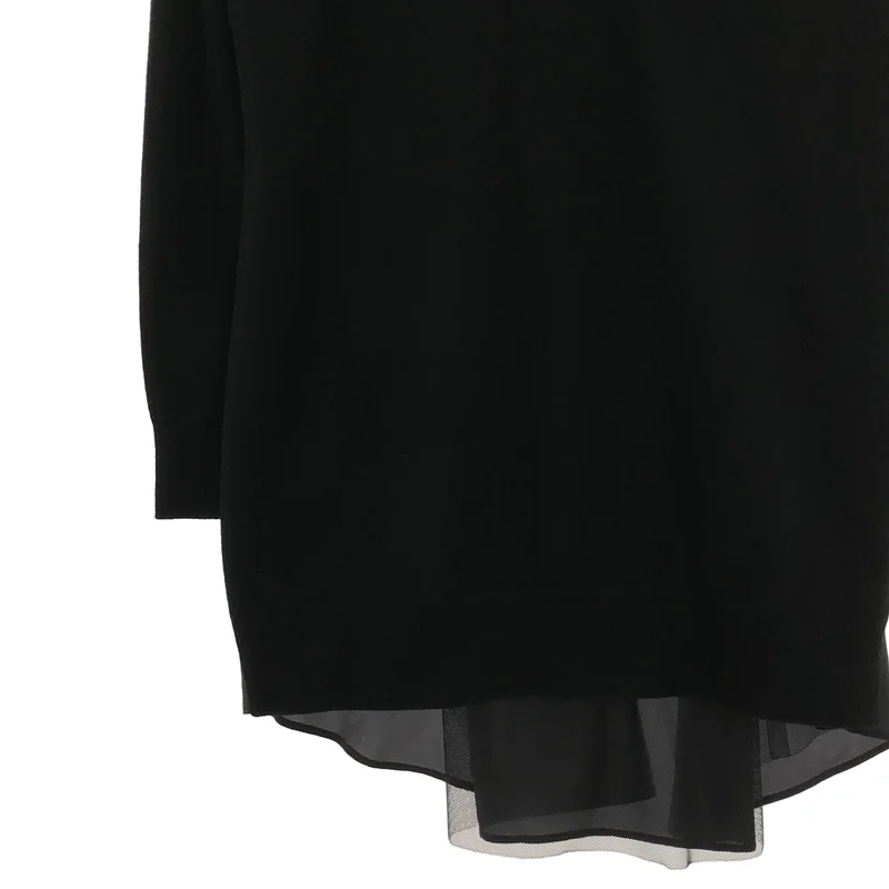 sacai luck / サカイラック | 異素材切替 Vネック ニット_長袖 13AWLU611 | 2 | レディース