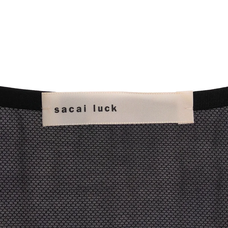 sacai luck / サカイラック | 異素材切替 Vネック ニット_長袖 13AWLU611 | 2 | レディース