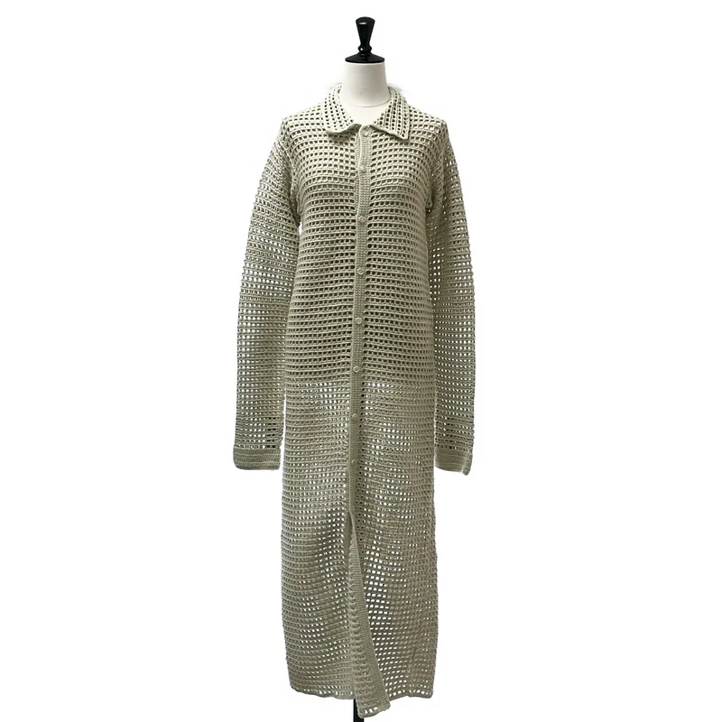 AURALEE / オーラリー | HAND CROCHET WOOL KNIT ONE-PIECE / ニット ワンピース | 0 | レディース