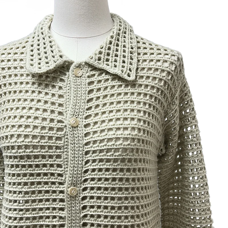AURALEE / オーラリー | HAND CROCHET WOOL KNIT ONE-PIECE / ニット ワンピース | 0 | レディース