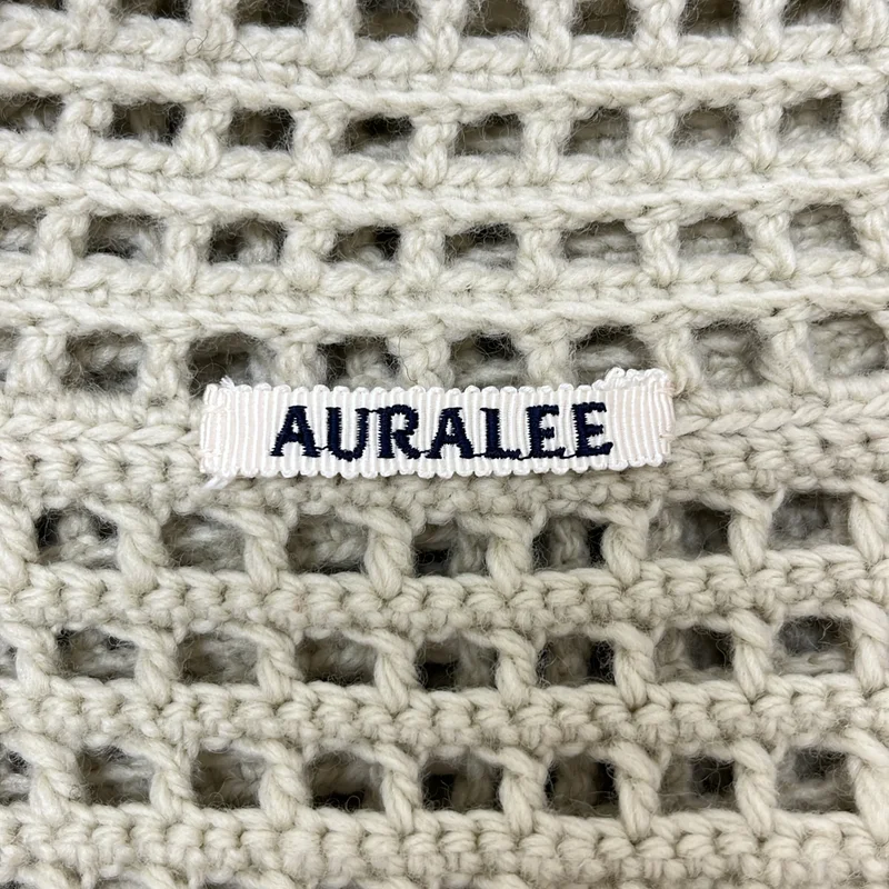 AURALEE / オーラリー | HAND CROCHET WOOL KNIT ONE-PIECE / ニット ワンピース | 0 | レディース