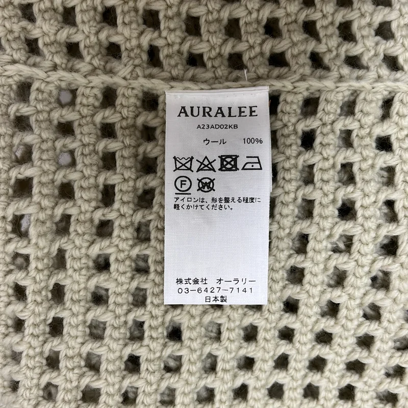 AURALEE / オーラリー | HAND CROCHET WOOL KNIT ONE-PIECE / ニット ワンピース | 0 | レディース