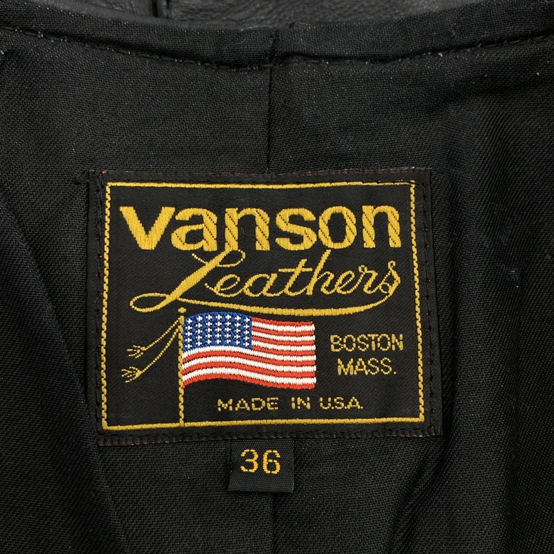 VANSON / バンソン | レザー ジップアップ ベスト | 36 | メンズ