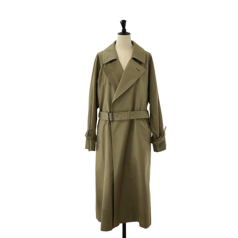 blurhms / ブラームス | 2023AW | Gabardine Double Belt Trench Coat / ギャバジン ダブルベルトトレンチコート | 0 | レディース