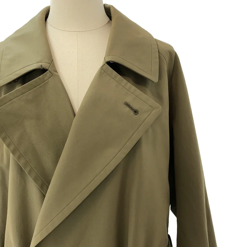 blurhms / ブラームス | 2023AW | Gabardine Double Belt Trench Coat / ギャバジン ダブルベルトトレンチコート | 0 | レディース