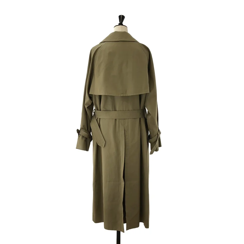 blurhms / ブラームス | 2023AW | Gabardine Double Belt Trench Coat / ギャバジン ダブルベルトトレンチコート | 0 | レディース