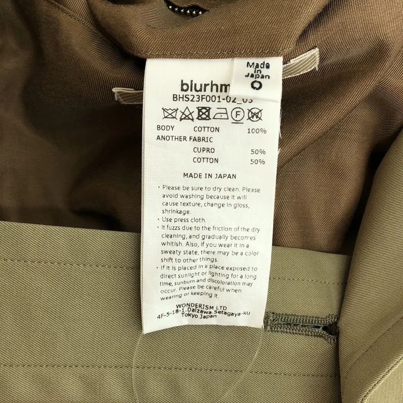 blurhms / ブラームス | 2023AW | Gabardine Double Belt Trench Coat / ギャバジン ダブルベルトトレンチコート | 0 | レディース