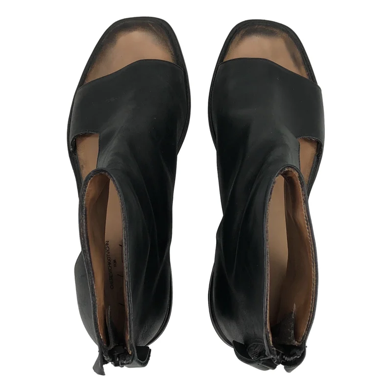 YOHJI YAMAMOTO / ヨウジヤマモト | バックジップ オープントゥブーツ | 41 | レディース