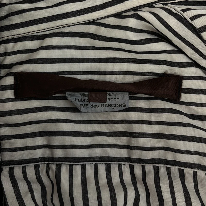COMME des GARCONS / コムデギャルソン | 2011SS | コットン ポリエステル 異素材 切替 ドッキング レイヤード ロングシャツ | S | レディース
