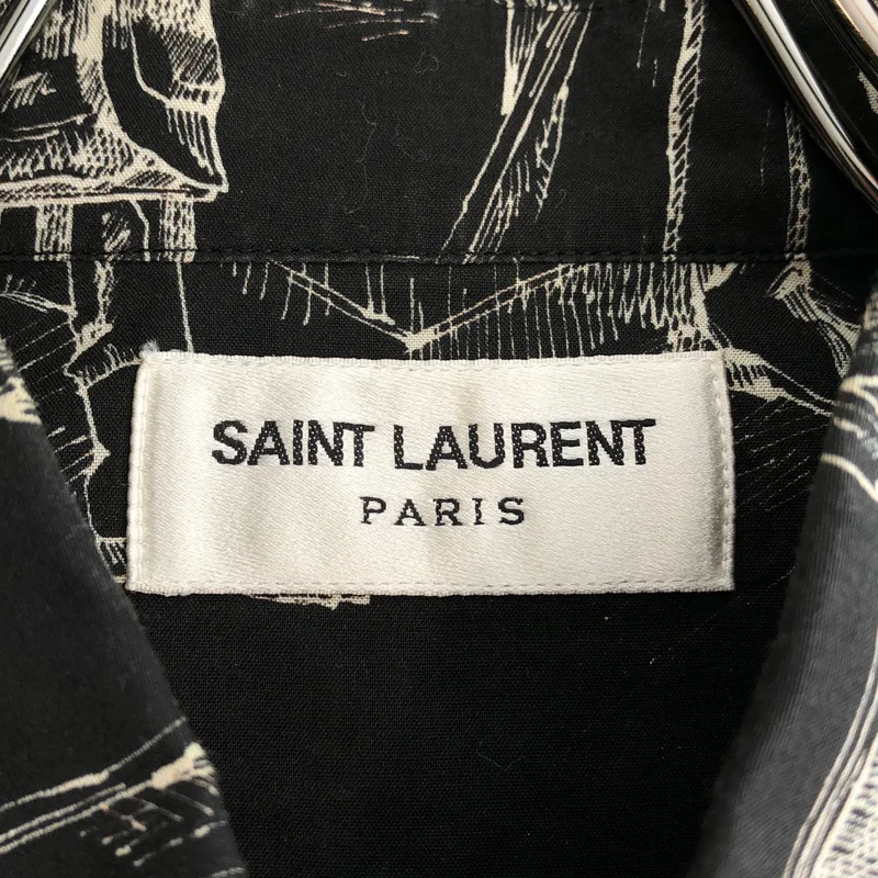 SAINT LAURENT PARIS / サンローランパリ | メキシカンパーティー スカルプリント 半袖シャツ | 38 | メンズ