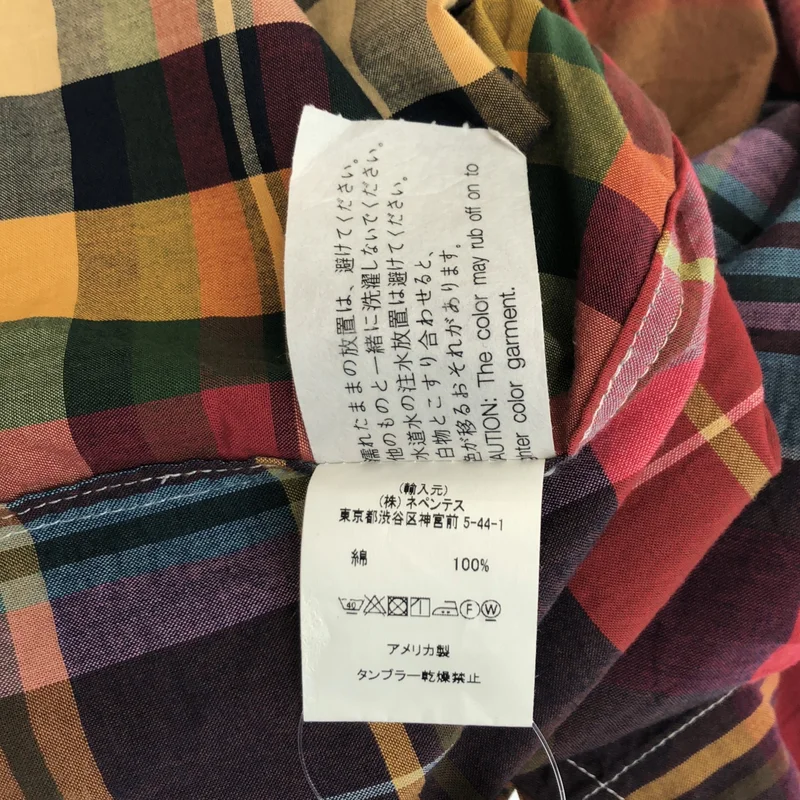 Engineered Garments / エンジニアドガーメンツ | Popover BD SH Cotton Big Plaid シャツ OR013 | M | メンズ