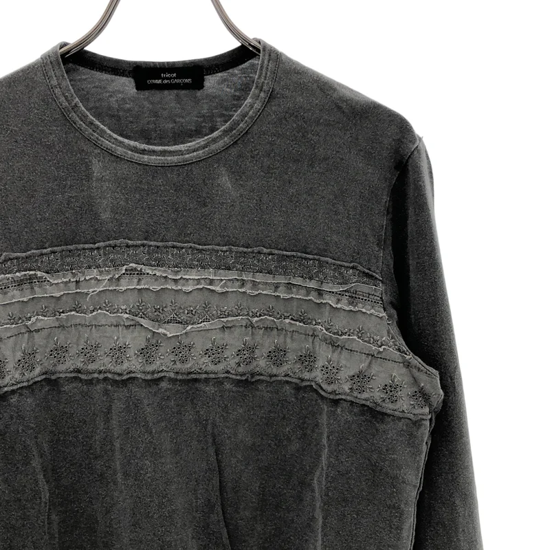 tricot COMME des GARCONS / トリココムデギャルソン | 2005SS | 製品加工 レース 切替 ロングスリーブ カットソー |
