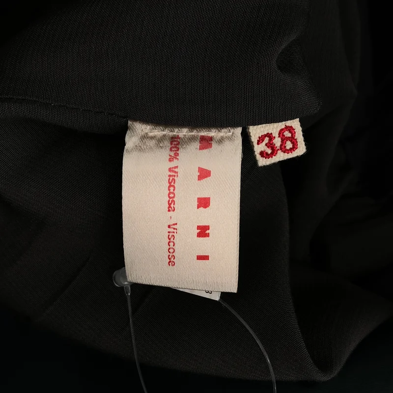 MARNI / マルニ | 異素材切り替え バイカラー ノースリーブワンピース | 38 | レディース